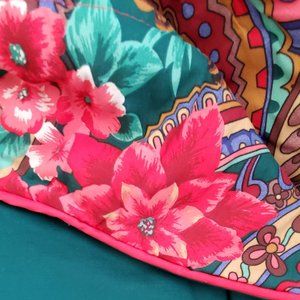 Queen Size Poinsettia Reversable Christmas Quilt